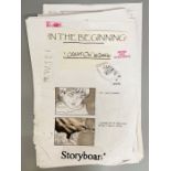 A Storyboard from the TV Mini series 'In the Beginning' from the collection of Keith Wilson