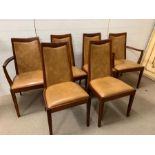 Six G-Plan dining chairs