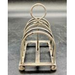 A silver toast rack, hallmarked for London 1903 (Total Weight 97g)