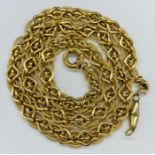 A 9ct (marked 375) gold necklace (Total Weight 24g)