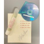 Marilyn Monroe: A signed Christmas Card by Marilyn Monroe along with a chewed pencil from the set of