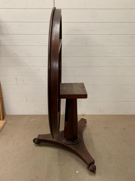 A Regency style breakfast table the tilt top on faceted shaft on a tri-form platform base (H72cm - Image 3 of 6