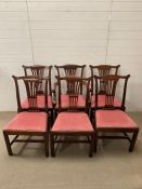 Six Georgian mahogany dining chairs