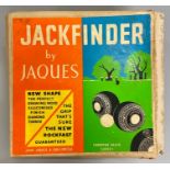 A set of four Jackfinder by Jaques Lawn Bowls