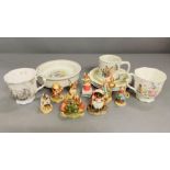 A selection of Beatrix Potter Wedgewood nursey china along with Royal Albert and Royal Doulton