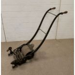 A vintage push lawn mower with roller by Ransoms'