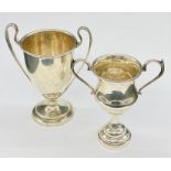 Two small hallmarked silver trophies (Total weight 90g)
