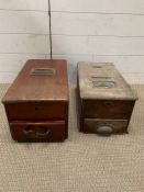 Two mahogany cash drawers or tills