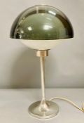 A 1970's Robert Welch table lamp by Lumitron outer dome and polished aluminium base