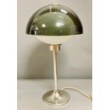 A 1970's Robert Welch table lamp by Lumitron outer dome and polished aluminium base