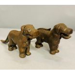 Two cast metal Nutcrackers in the form of a dog patent no. 273480 (2). Early 20th C.