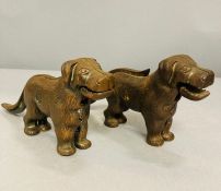 Two cast metal Nutcrackers in the form of a dog patent no. 273480 (2). Early 20th C.