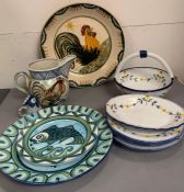 A selection of earthenware tableware