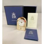 A silver plated clock a Christmas present from Queen Elizabeth II given as a gift to a member of the