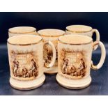 Five Arthur wood picture mugs