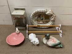 A selection of bathroom items