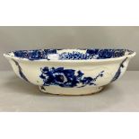 A blue and white vintage wash bowl (H14cm W44cm)