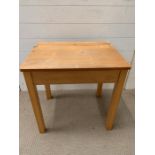 A small pine school desk