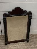 A Mahogany hall mirror H 60 cm x W 36 cm