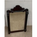 A Mahogany hall mirror H 60 cm x W 36 cm