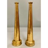 Two brass fire hose nozzle by Wooster