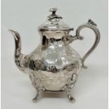 A white metal electro plate teapot AF