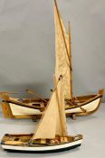 Two decorative model boats
