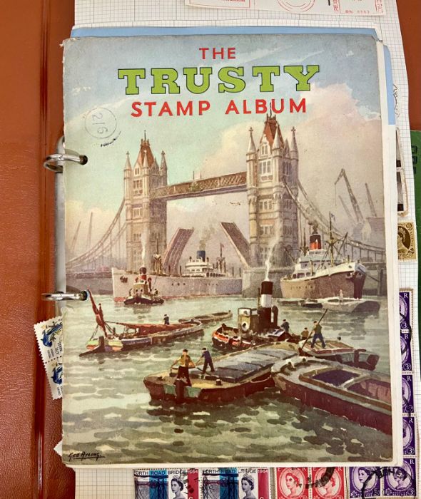 An album of various stamps