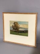 Edward Francis Wells (1876-1952), "Hardy country", watercolour, framed and glazed, (25cm x 17cm).