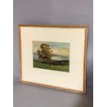 Edward Francis Wells (1876-1952), "Hardy country", watercolour, framed and glazed, (25cm x 17cm).