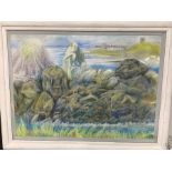 Margaret J. Robinson (1920–2016) English, ¨Impression of Alderney¨, signed and dated 1996, mixed