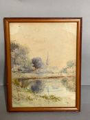 A watercolour signed: 'J.Wilson' and dated 1930, framed (17cm x 22cm).