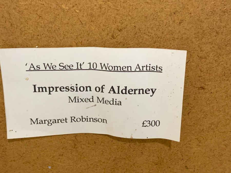 Margaret J. Robinson (1920–2016) English, ¨Impression of Alderney¨, signed and dated 1996, mixed - Image 6 of 7