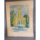 A 20th century English school, "Holy Trinity, Marylebone Rd", signed: 'Francis Can', titled,