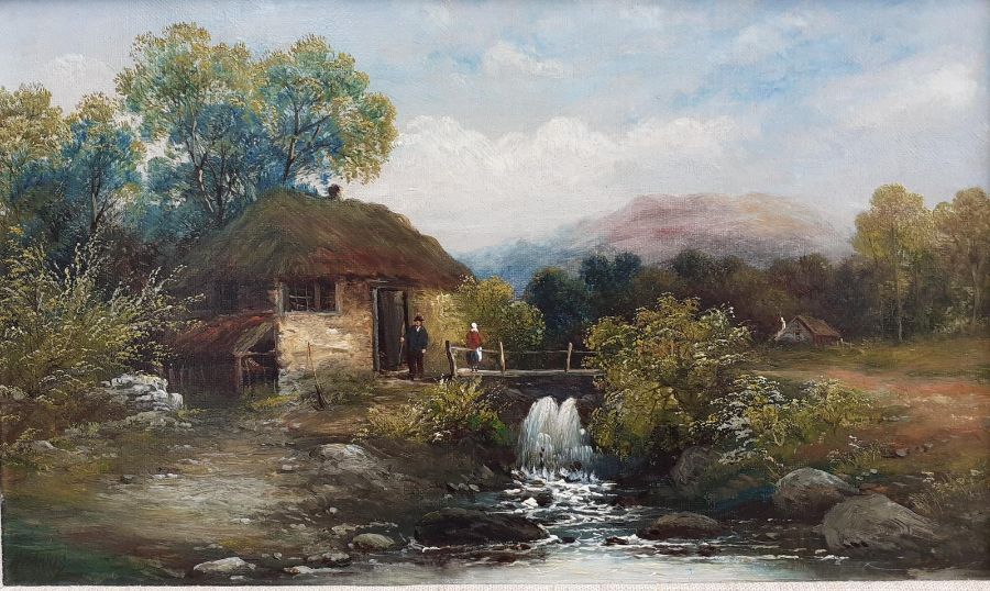 Attributed to Henry Clarence Harris (1852-1926), Landscape around Snuff Mills (Bristol), signed - Image 2 of 8