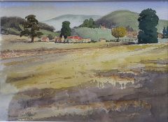 Denis Gilbert (b. 1922) British, "Landscape in Kent", signed lower right, titled label verso,