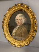 Attributed to James Gabriel Huquier (1725–1805) French, 'Portrait of a of a gentleman', signed,