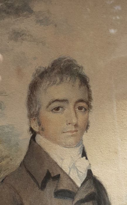 A 19th century British School, 'Portrait of an early 19th century gentleman', watercolour on - Image 3 of 3