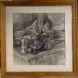 Margaret J. Robinson (1920–2016) English, "Still life", signed and dated, mixed media, framed (