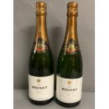 Two Bottles of Bouvret NV champagne