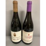 Two Bottles of Cotes De Rhone 2013 Villages Massif d'Uchaux and 2017 Villages Blason de Rhone