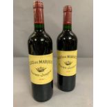 Two Bottles of 2005 Clos Du Marquis Saint Julien