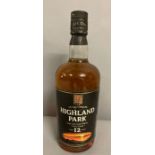 A Bottle of Highland Park 12 year old whisky