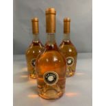 Three Bottles of Miraval Cotes De Provence Rose