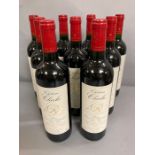 Nine Bottles of 2005 Chateau Clarke Baron Edmond de Rothschild Listrac Medoc