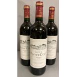 Three Bottles 1998 of Chateau Pontet-Canet Pauillac