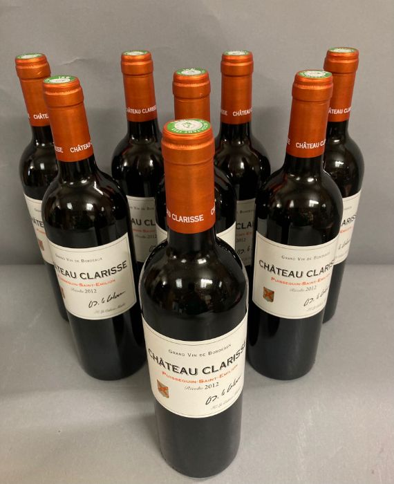 Eight Bottles of 2012 Chateau Clarisse Puisseguin Saint Emilion