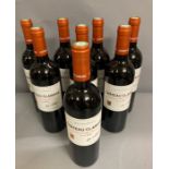 Eight Bottles of 2012 Chateau Clarisse Puisseguin Saint Emilion