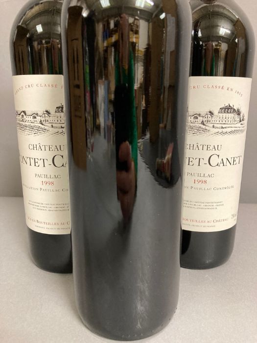 Three Bottles 1998 of Chateau Pontet-Canet Pauillac - Image 2 of 3