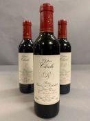 Three 375ml 2004 bottles of Chateau Clarke Listrac-Medoc